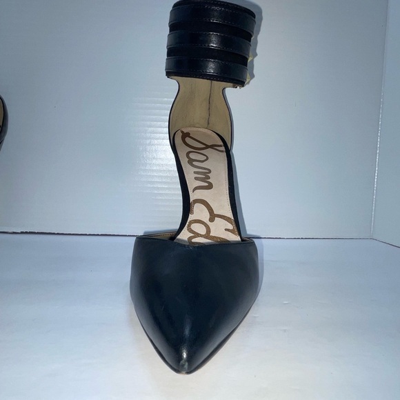 Sam Edelman | Black | Stiletto with Ankle Strap | Gold Buckle | 8.5 - Picture 5 of 16